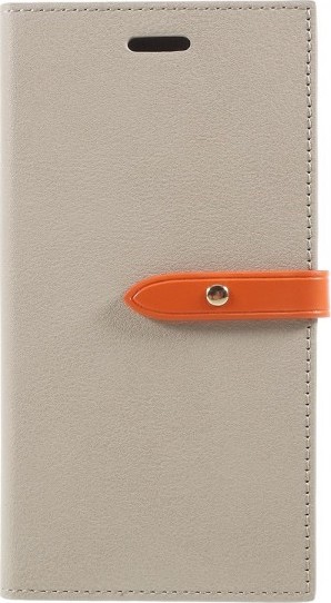 Mercury Pouzdro / kryt pro iPhone XS / X - Mercury, Romance Diary GREY/ORANGE