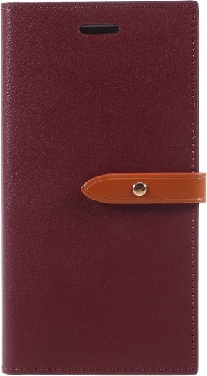 Mercury Pouzdro / kryt pro iPhone XS / X - Mercury, Romance Diary WINE/BROWN