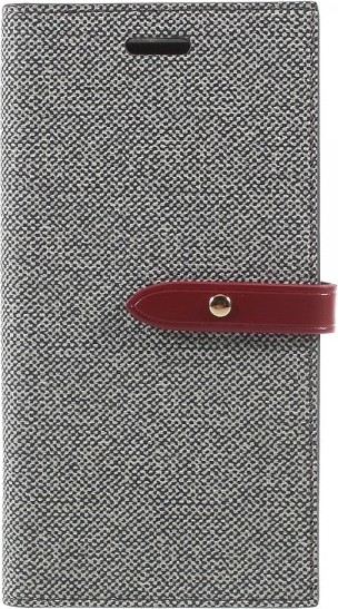 Mercury Pouzdro / kryt pro iPhone XS / X - Mercury, Milano Diary GREY/WINE