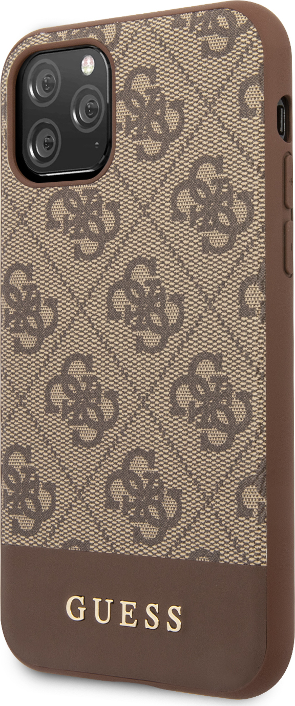 Guess Ochranný kryt na iPhone 11 - Guess, 4G Stripe Brown