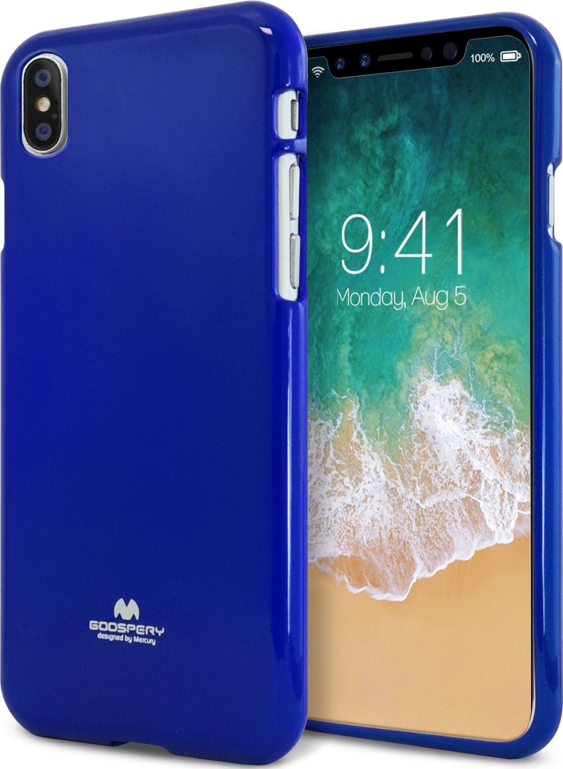 Mercury Ochranný kryt pro iPhone XS / X - Mercury, Jelly Case Blue