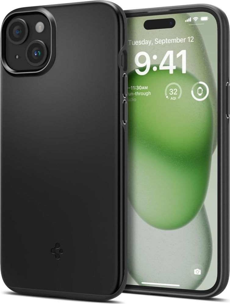 Spigen Ochranný kryt na iPhone 15 PLUS - Spigen, Thin Fit Black