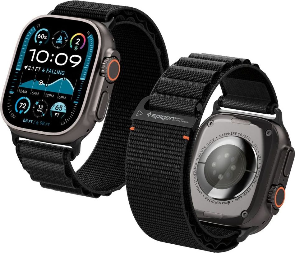 Spigen Fabric Band (hook) řemínek Apple Watch 49/46/45/44mm černý