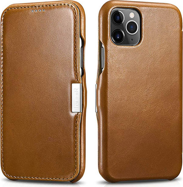 iCarer Knížkové pouzdro pro iPhone 12 Pro MAX - iCarer, Vintage Khaki