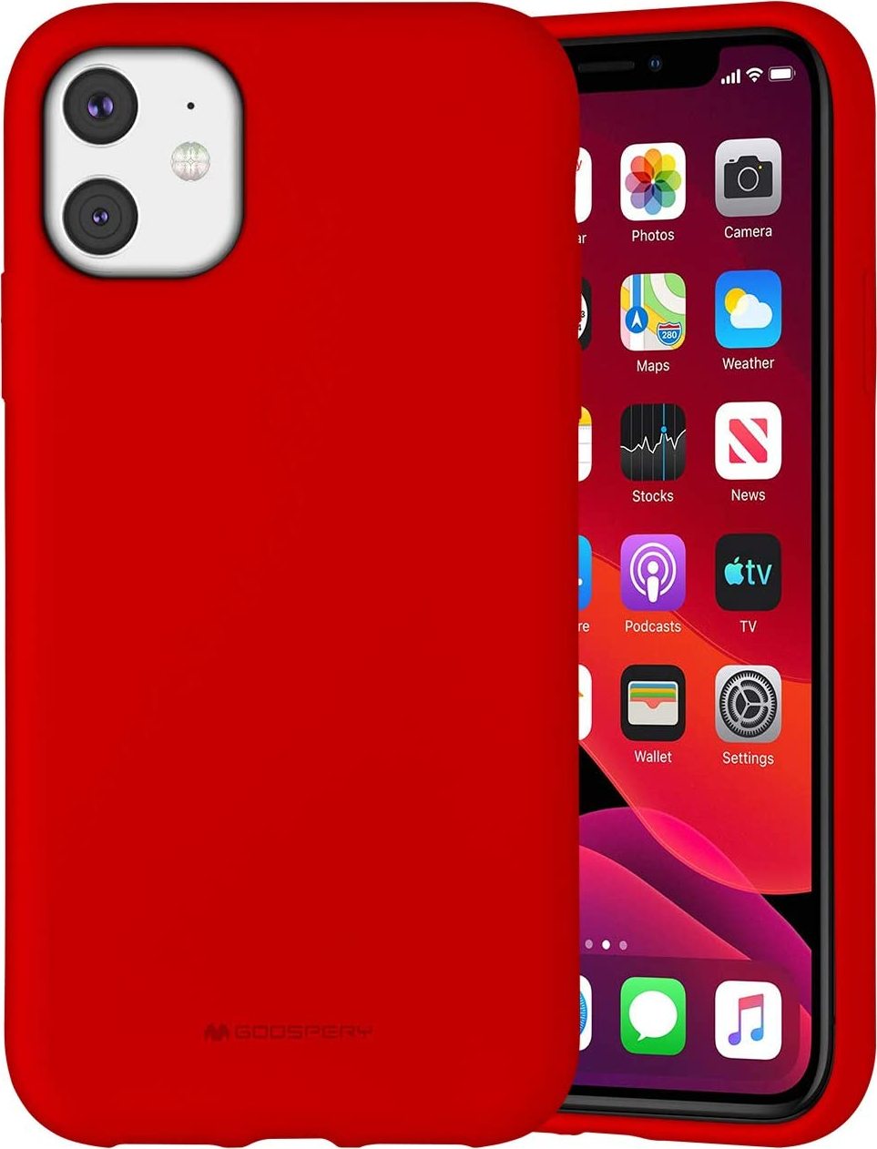 Mercury Ochranný kryt pro iPhone 11 - Mercury, Silicone Red