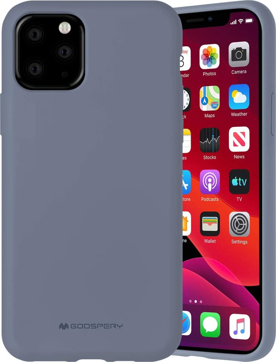 Mercury Ochranný kryt pro iPhone 11 Pro - Mercury, Silicone Lavender Gray