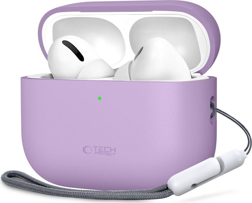 Tech-Protect Pouzdro s poutkem na sluchátka AirPods Pro 3 - Tech-Protect, Silicone Lavender