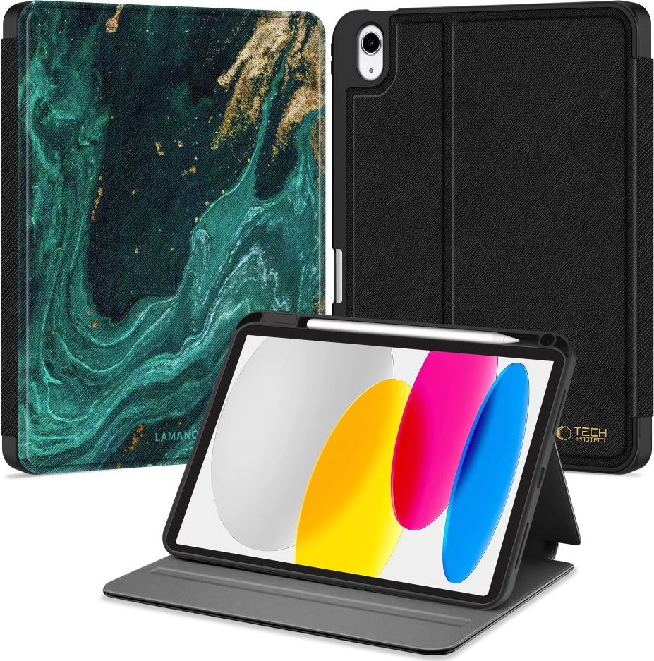 Tech-Protect Ochranný kryt na iPad 11 (2025) / iPad 10.9 (2022) - Tech-Protect, Lamano Verde Aura