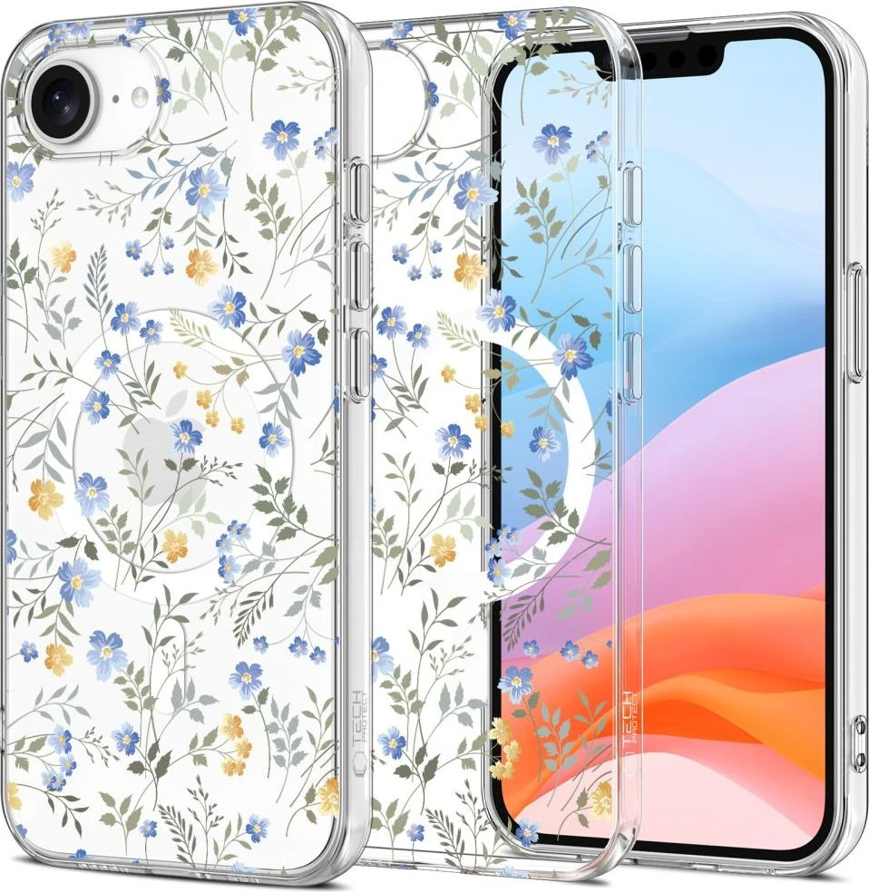 Tech-Protect Ochranný kryt na iPhone 17e / 16e - Tech-Protect, FlexAir MagSafe Spring Flowers