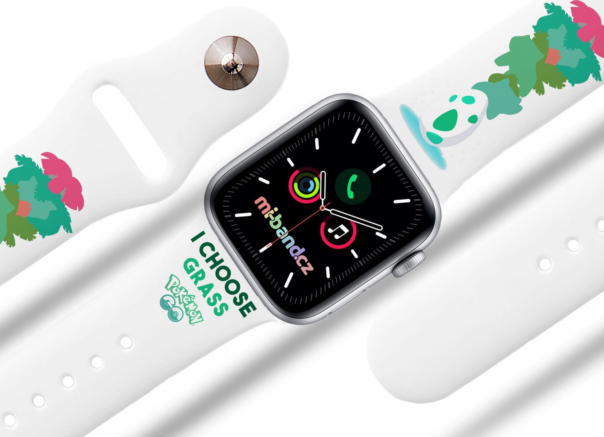 Mi-band Apple watch řemínek Pokemon Rozměr: 38/40/41/42(S10)mm, barva pásku: bílá
