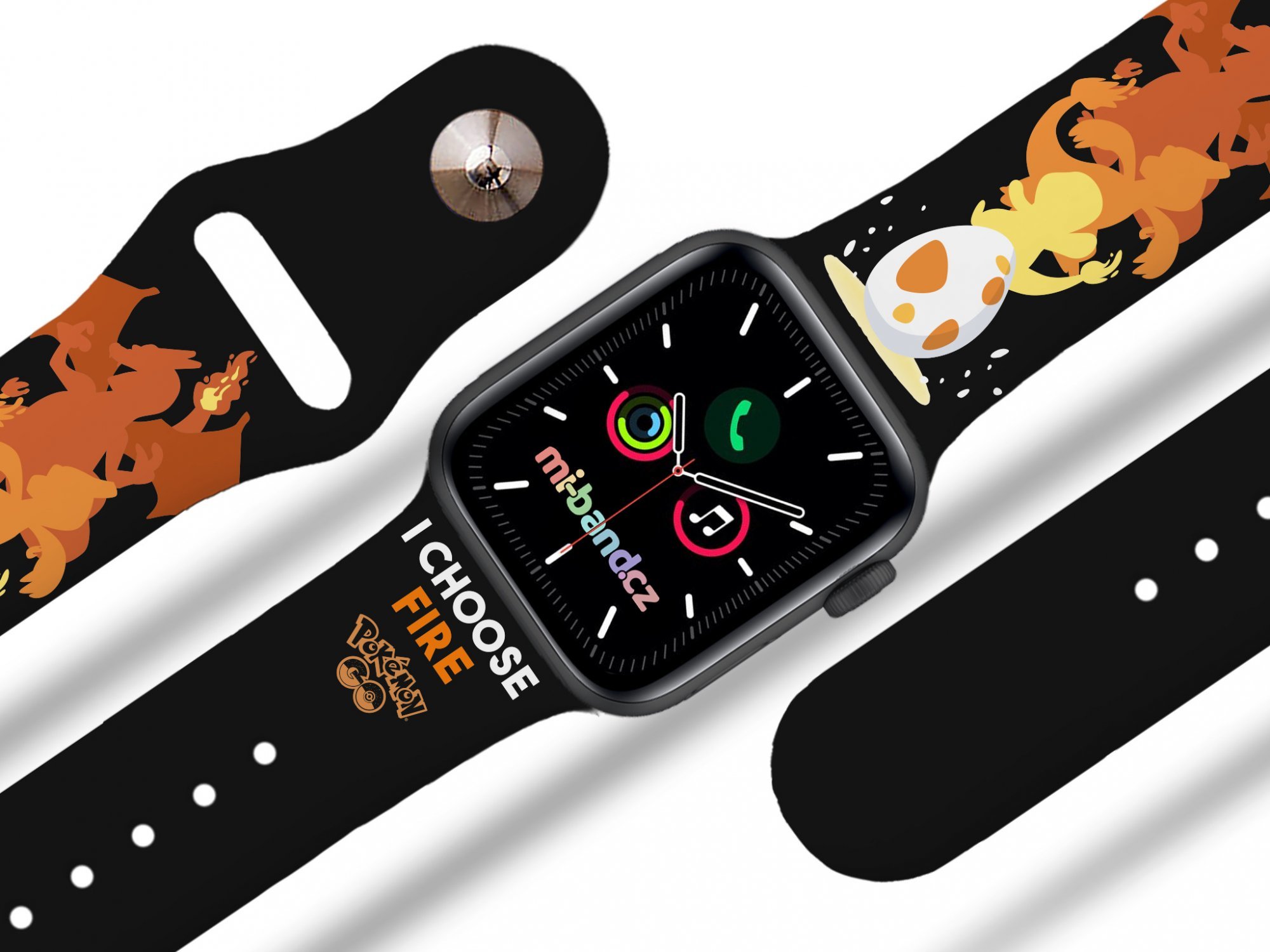 Mi-band Apple watch řemínek Pokemon Rozměr: 38/40/41/42(S10)mm, barva pásku: černá