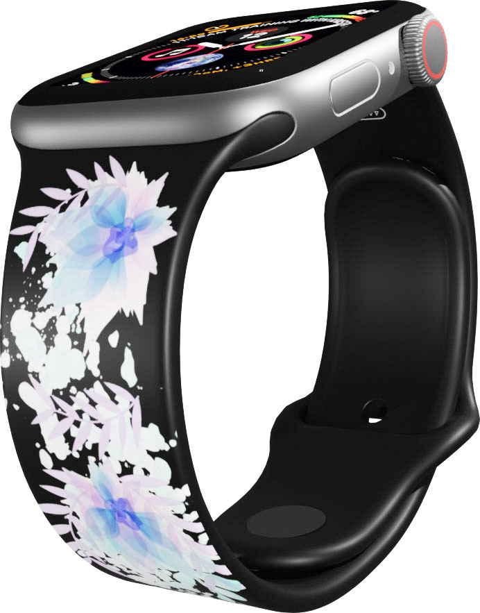Mi-band Apple watch řemínek Vodova kytka Rozměr: 42/44/45/46/49mm, barva pásku: černá