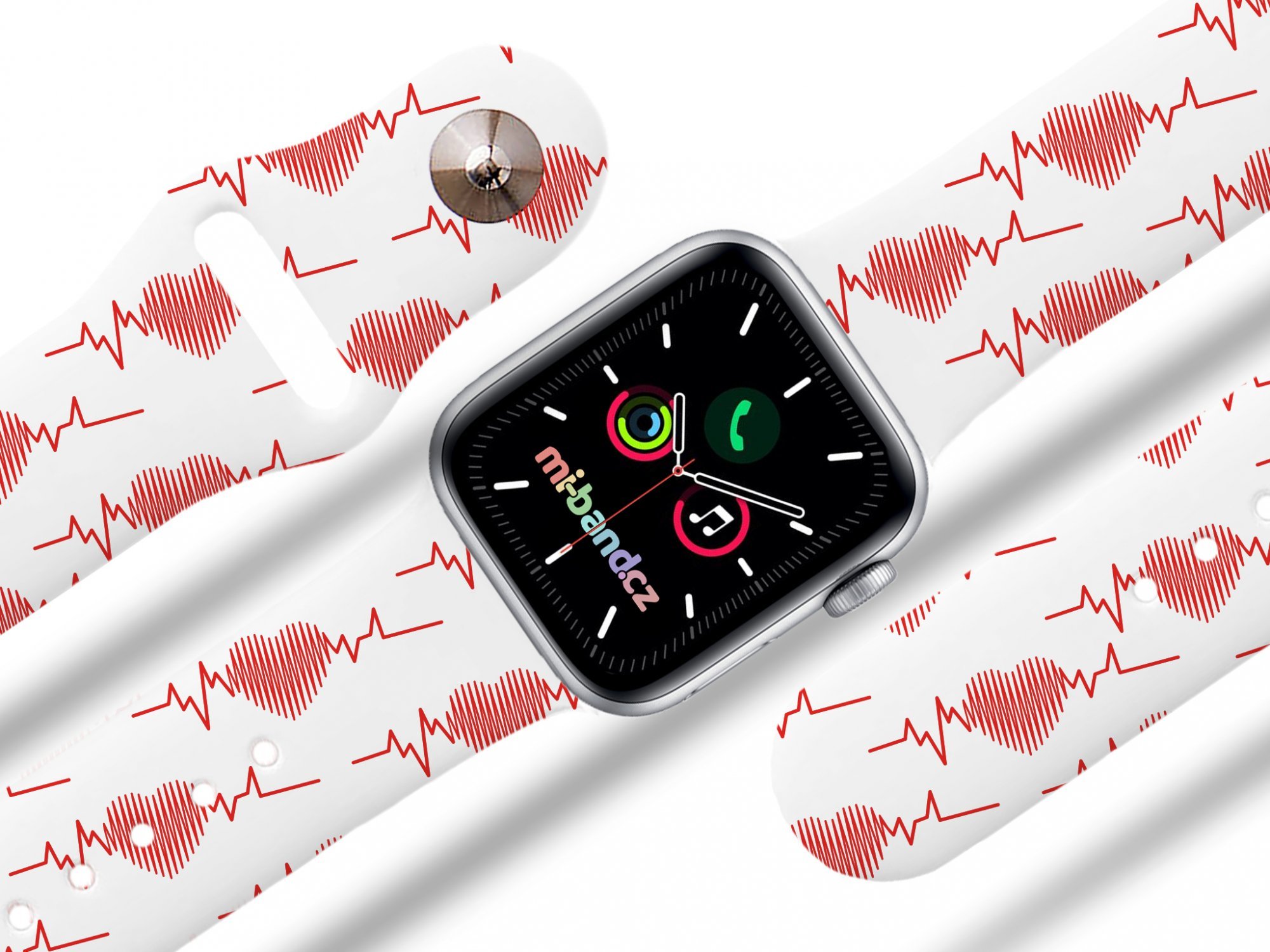 Mi-band Apple watch řemínek EKG 2 Barva: Bílá, Rozměr: 42/44/45/46/49mm