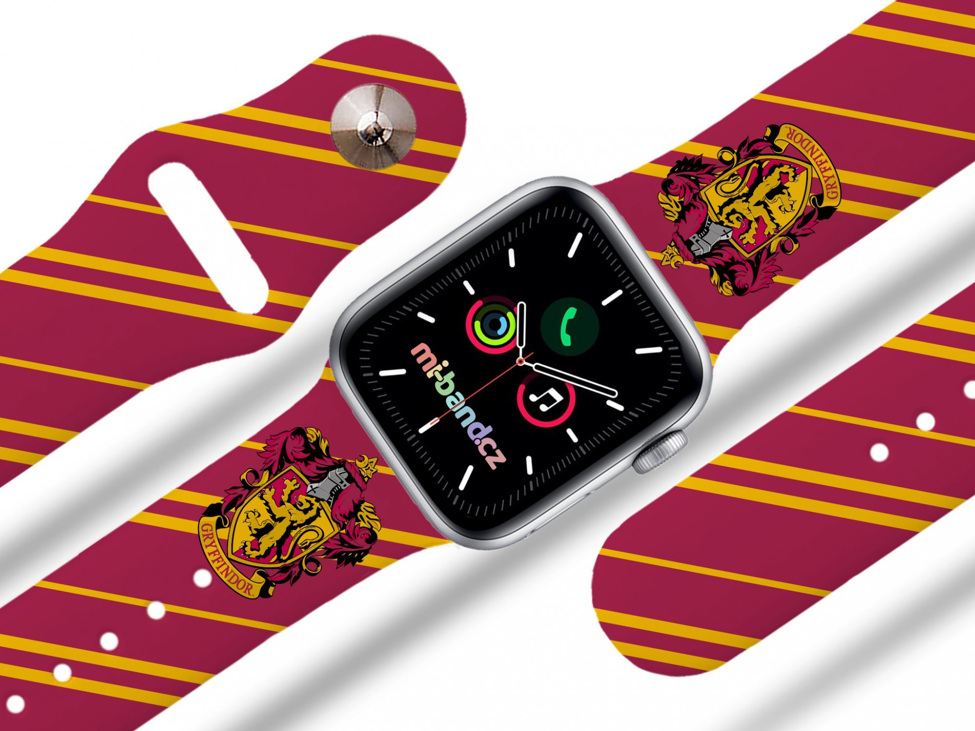 Miband Apple watch řemínek Harry Potter - Nebelvír kravata Rozměr: 38/40/41/42(S10)mm