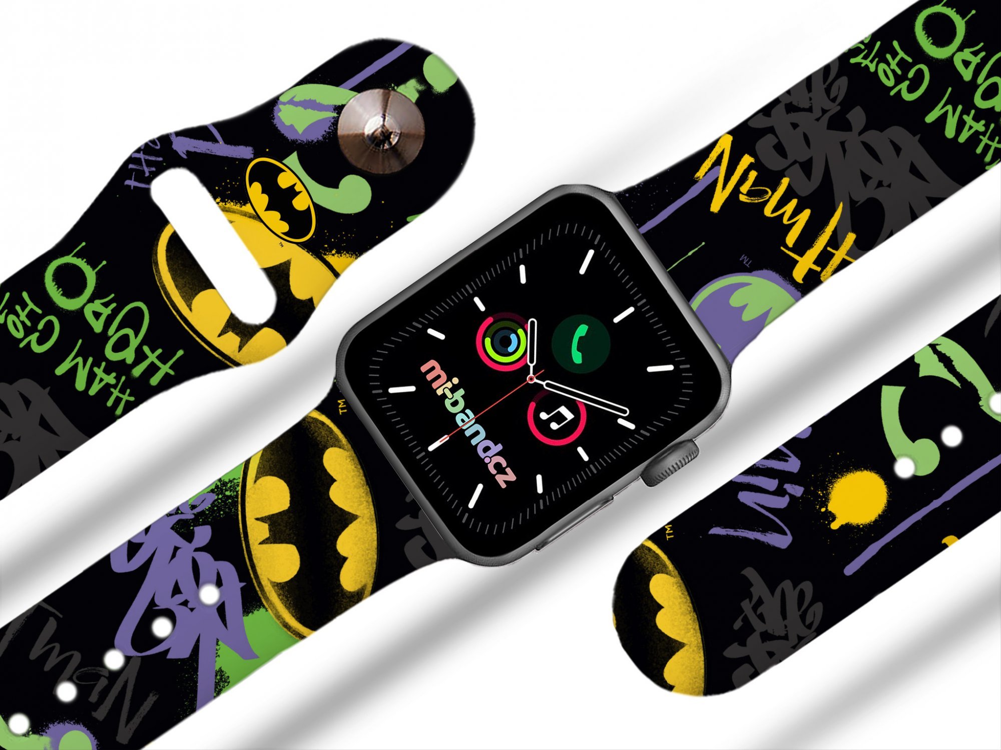 Miband Apple watch řemínek Batman - Graffiti 2 Rozměr: 42/44/45/46/49mm