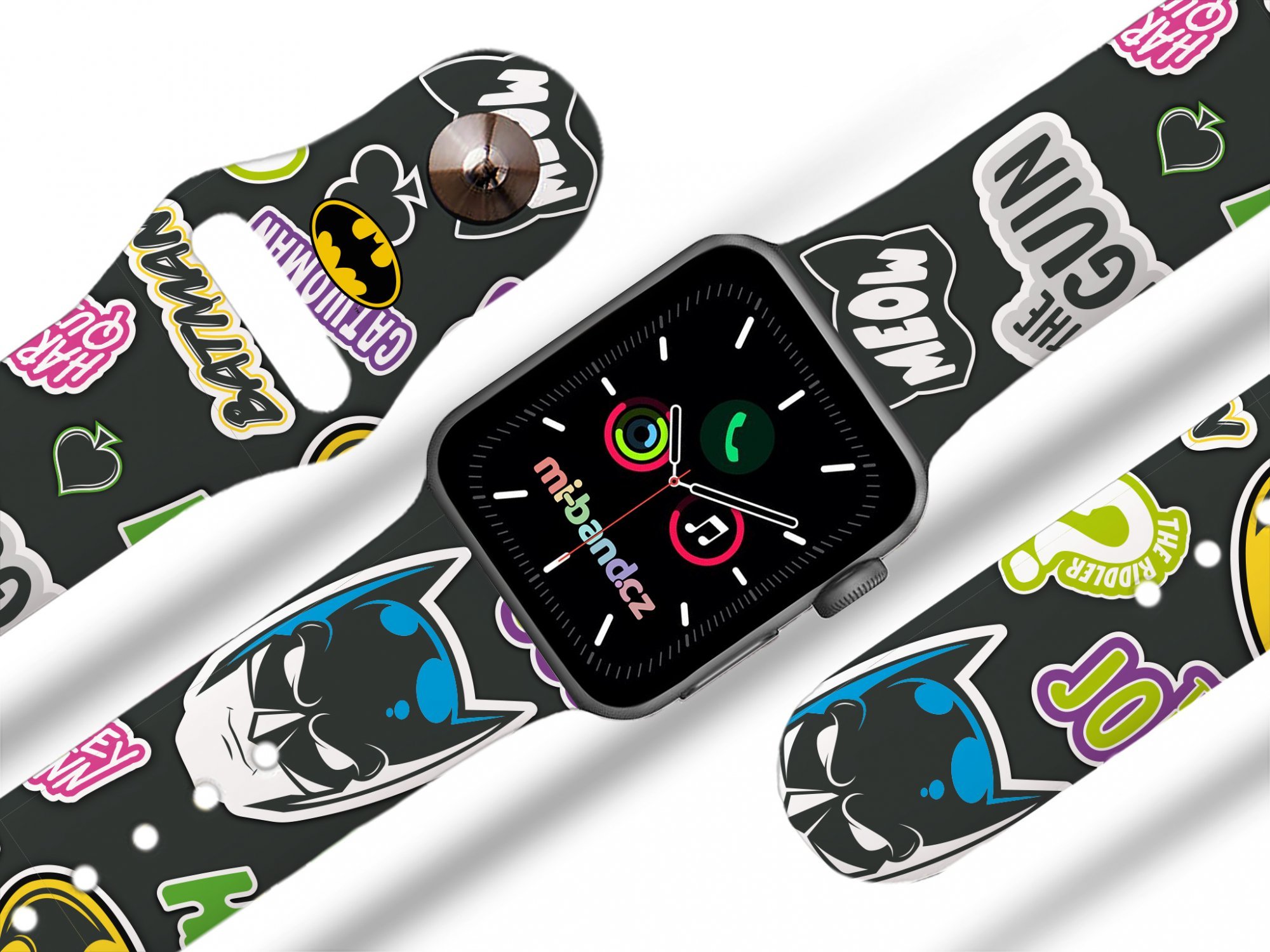 Miband Apple watch řemínek Batman - Samolepky Rozměr: 42/44/45/46/49mm