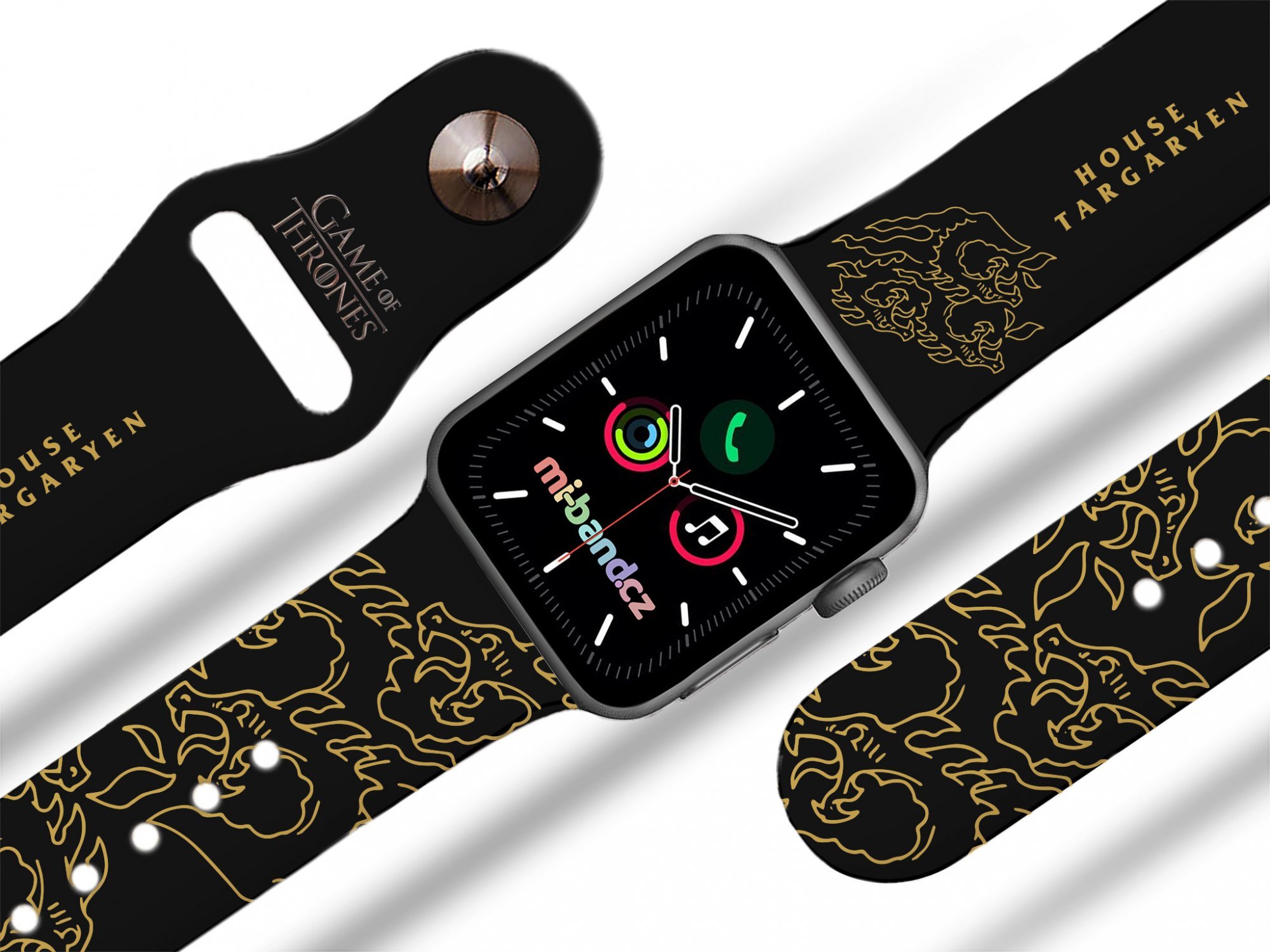 Miband Apple watch řemínek GOT 5 - rod targaryenů Rozměr: 42/44/45/46/49mm