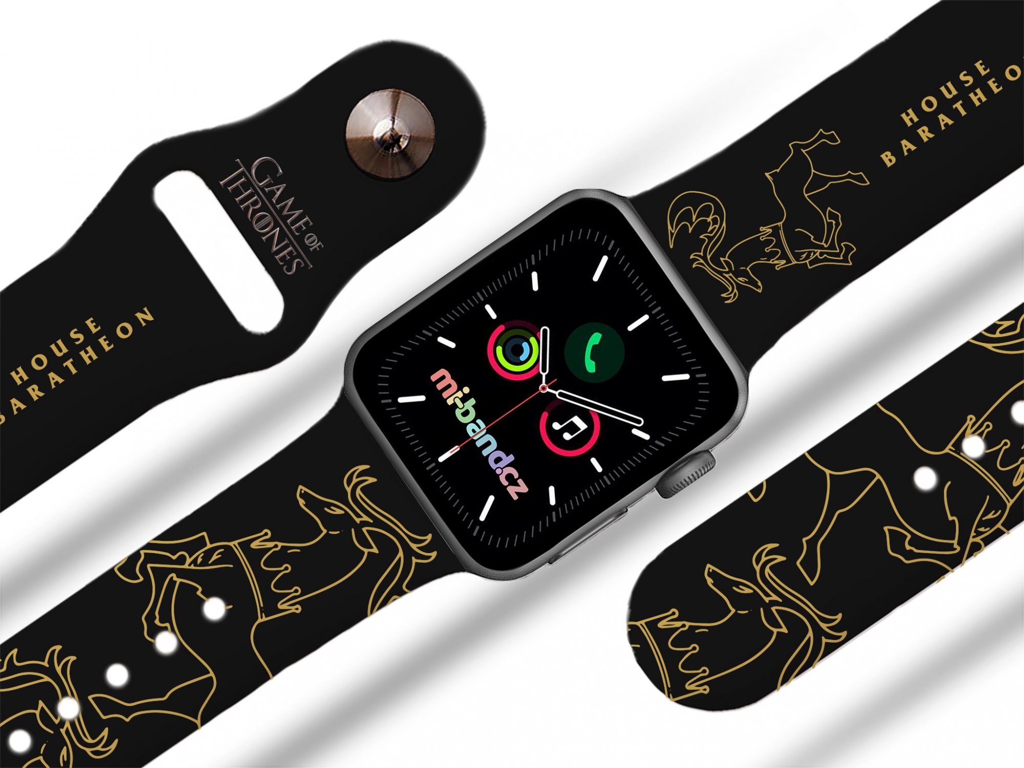 Miband Apple watch řemínek GOT 8 - rod baratheonů Rozměr: 42/44/45/46/49mm