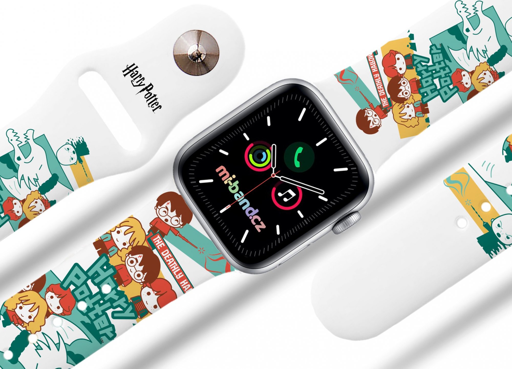 Miband Apple watch řemínek Harry Potter - Harry Potter a Relikvie smrti charms Rozměr: 38/40/41/42(S10)mm