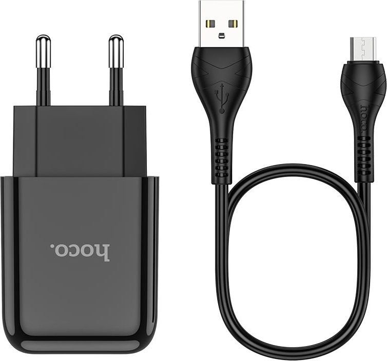 Hoco Nabíjecí AC adaptér do sítě - Hoco, N2 Vigour Black + MICRO-USB kabel