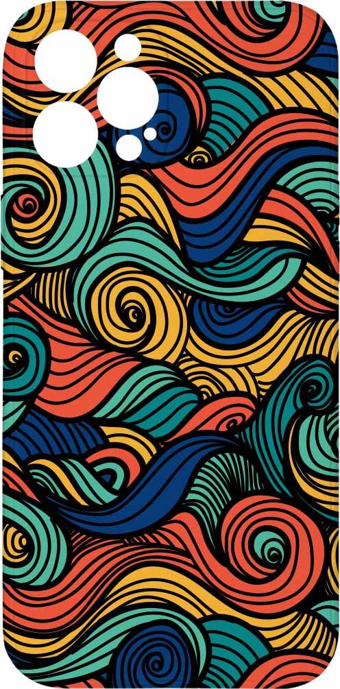 Mi-band Kryt Barevné vlny pro iPhone 12 Pro Max