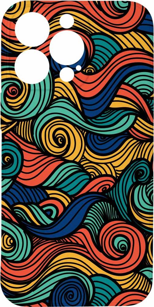 Mi-band Kryt Barevné vlny pro iPhone 13 Pro