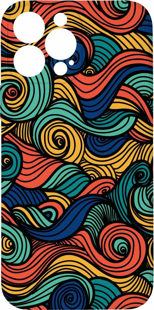 Mi-band Kryt Barevné vlny pro iPhone 13 Pro Max