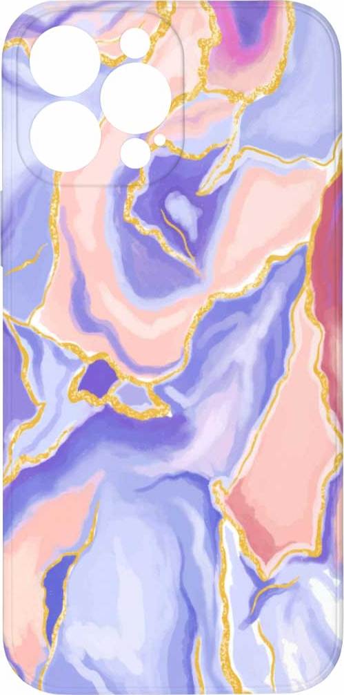 Mi-band Kryt Fialovo růžový mramor pro iPhone 13 Pro Max