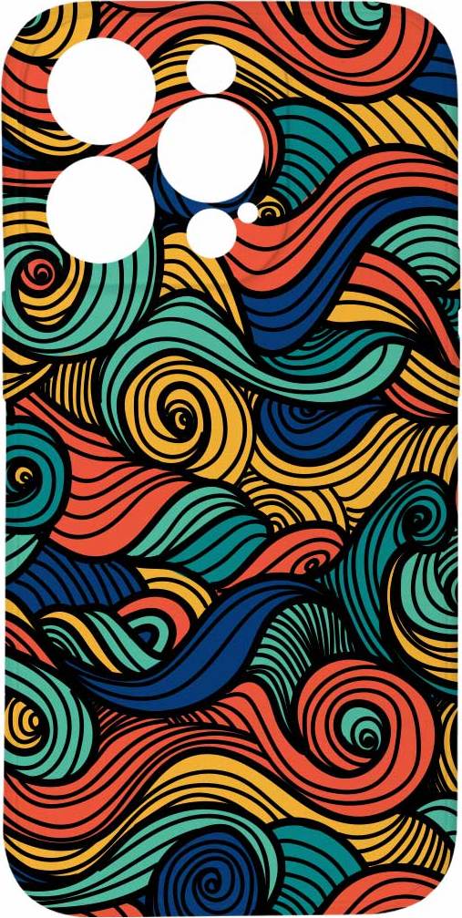 Mi-band Kryt Barevné vlny pro iPhone 14 Pro