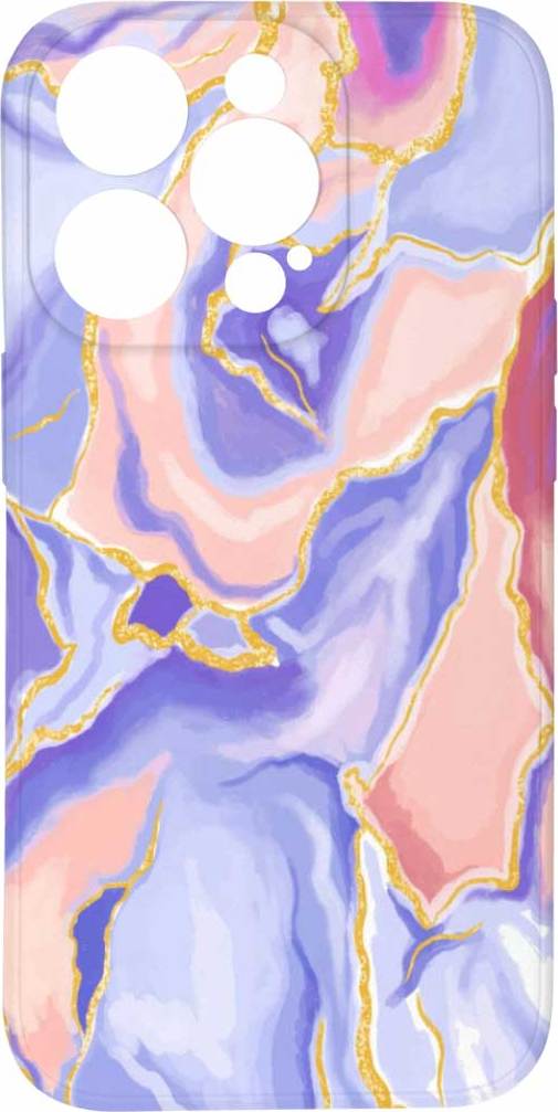 Mi-band Kryt Fialovo růžový mramor pro iPhone 14 Pro