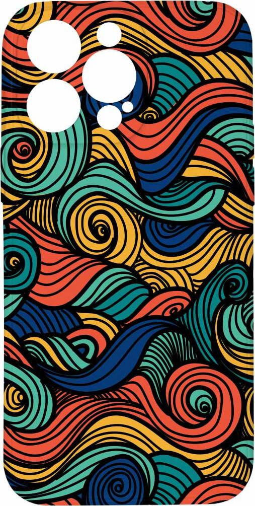 Mi-band Kryt Barevné vlny pro iPhone 14 Pro Max