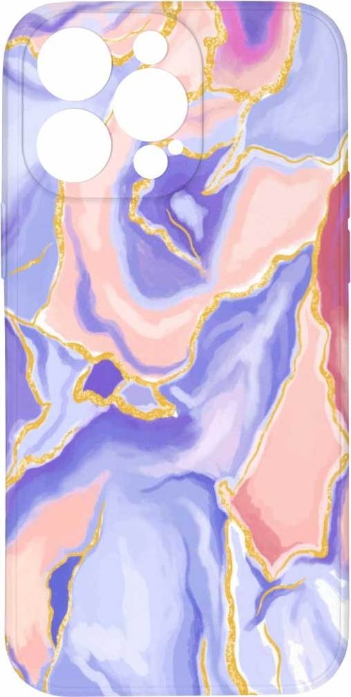 Mi-band Kryt Fialovo růžový mramor pro iPhone 14 Pro Max