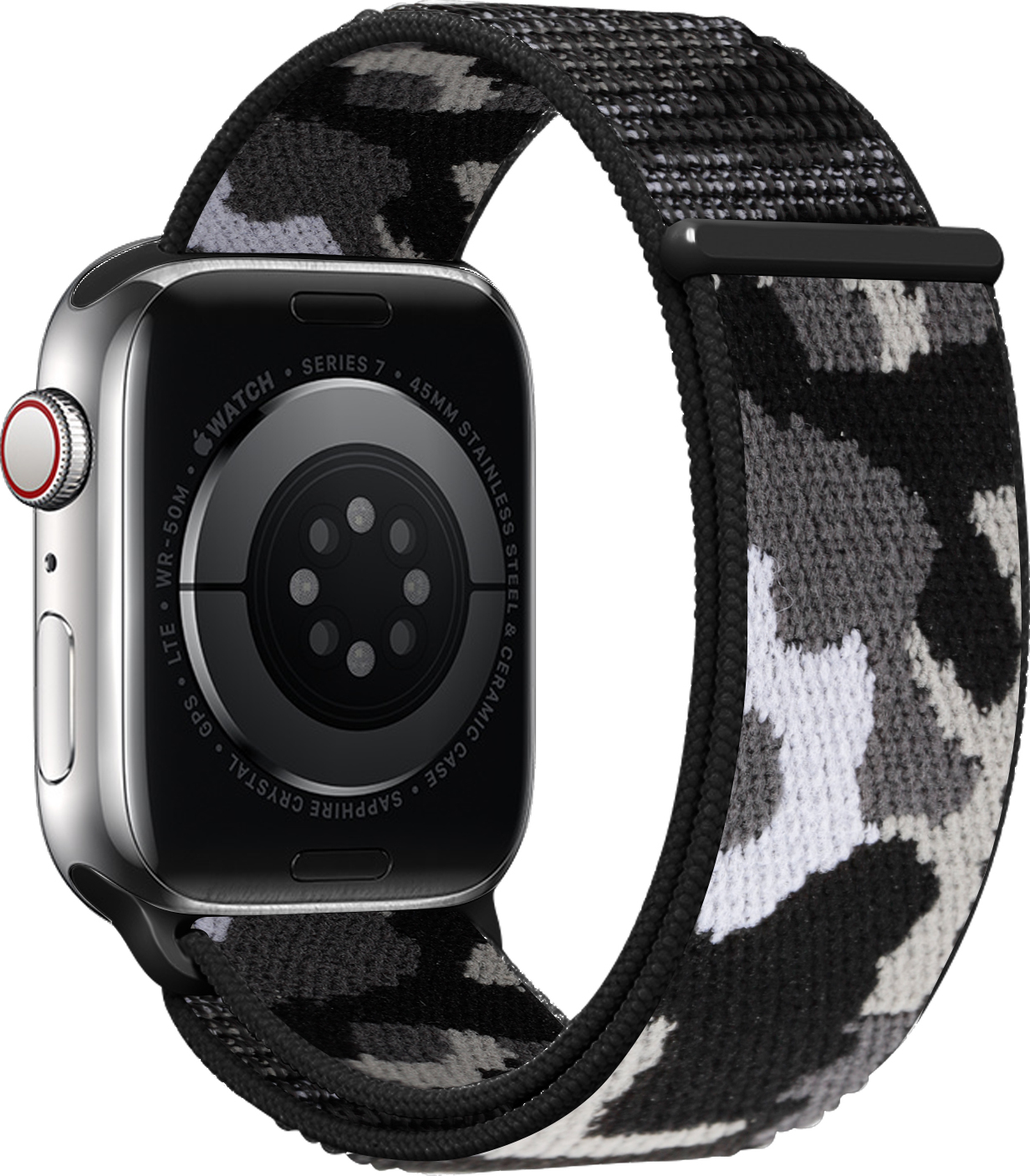 Nylonový řemínek kamufláž pro Apple Watch 38/40/41/42(S10)mm Barevná varianta: Černá kamufláž