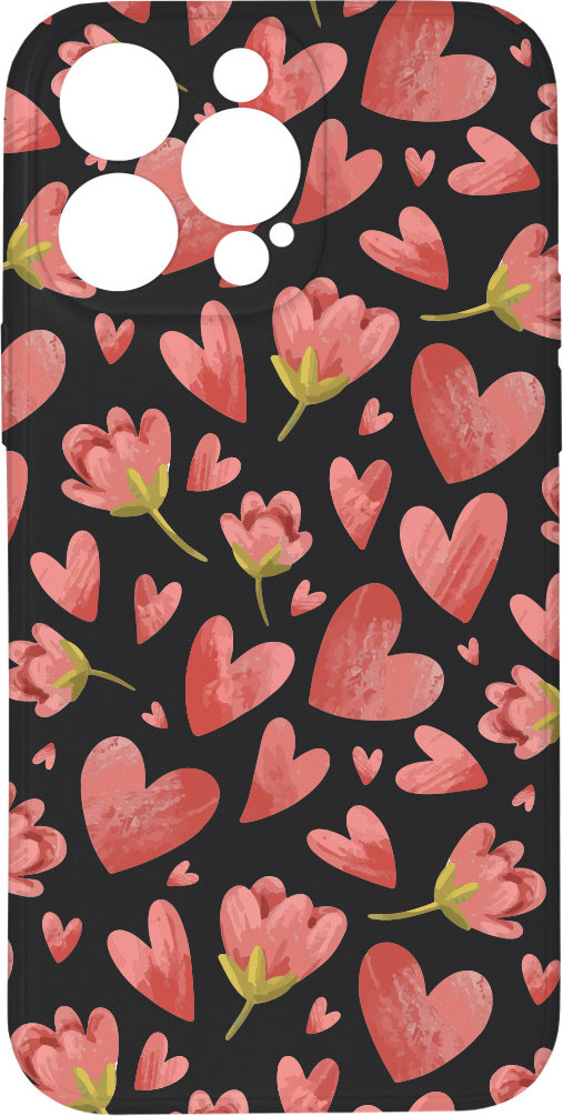 Mi-band Kryt Valentýnský kryt černý pro iPhone 14 Pro Max