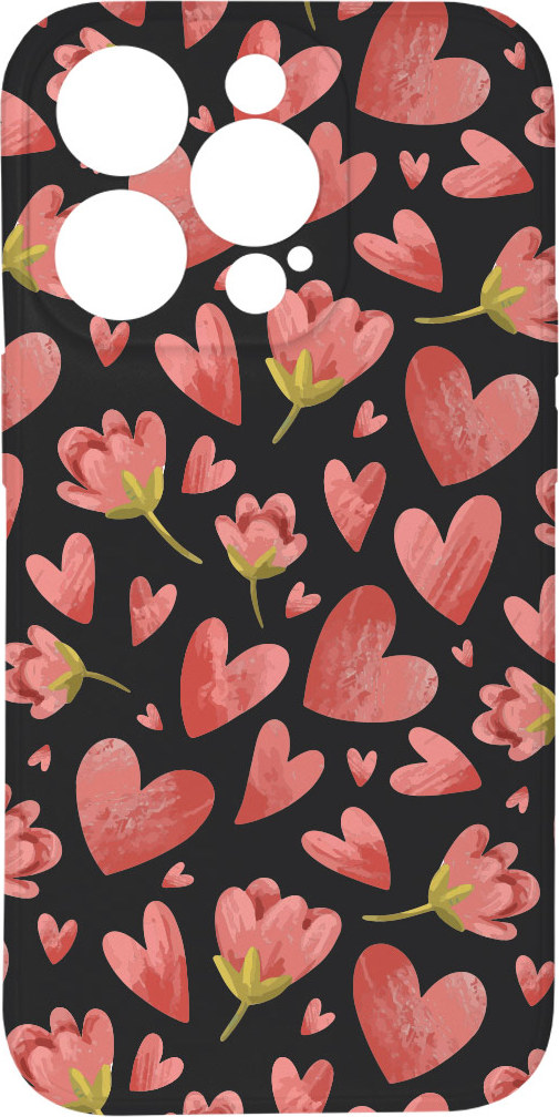 Mi-band Kryt Valentýnský kryt černý pro iPhone 14 Pro