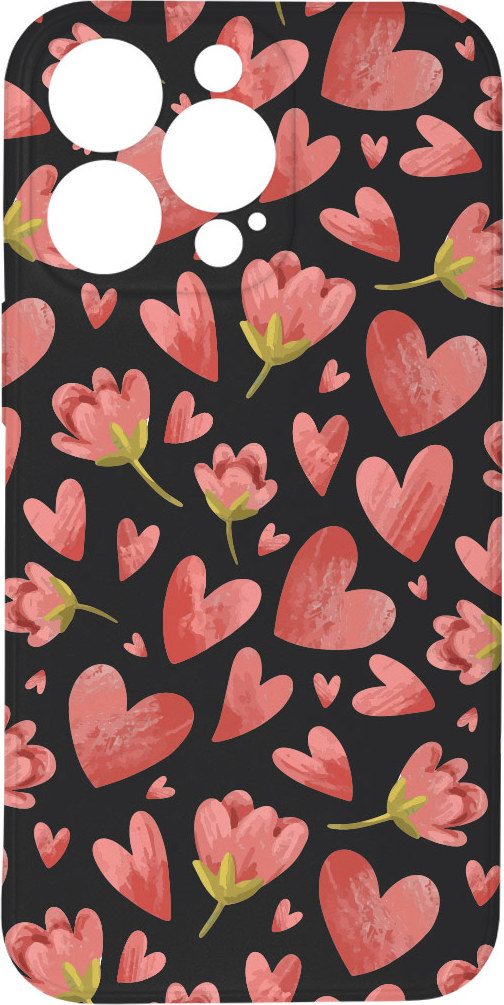 Mi-band Kryt Valentýnský kryt černý pro iPhone 13 Pro