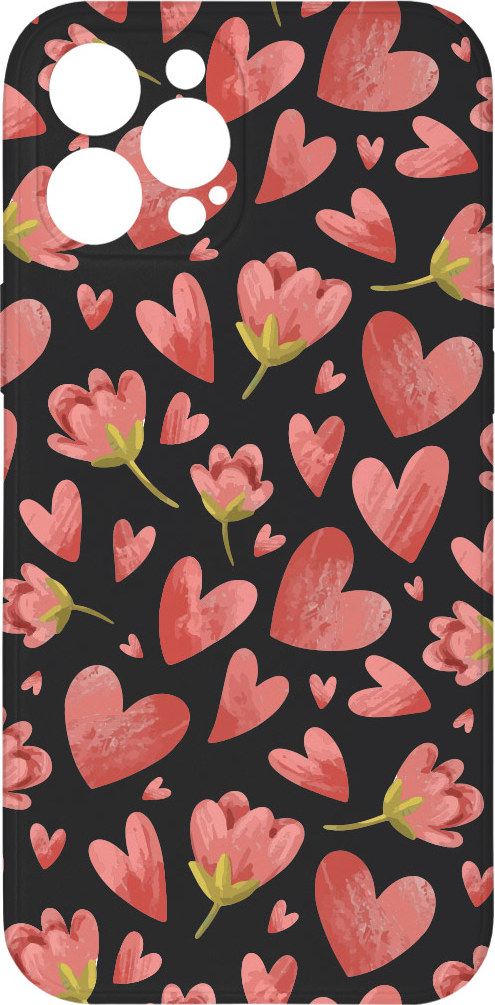 Mi-band Kryt Valentýnský kryt černý pro iPhone 12 Pro