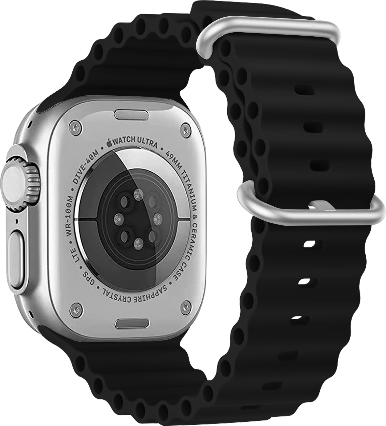 Vroubkovaný řemínek s přezkou pro Apple Watch 38/40/41/42(S10)mm Barevná varianta: Černý