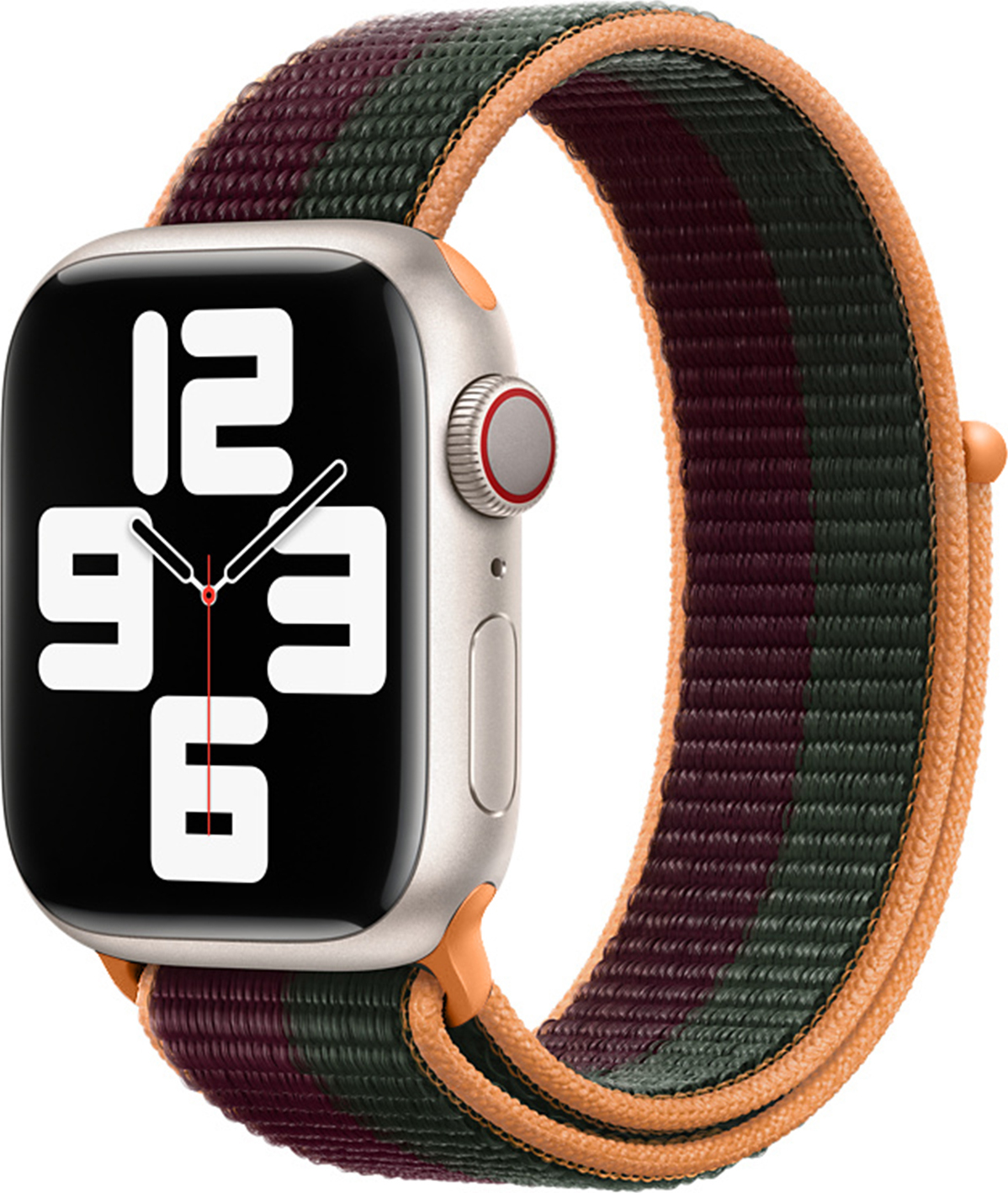 Nylonový řemínek pro Apple Watch 38/40/41/42(S10)mm Barevná varianta: Vínovo-oranžovo-zelená
