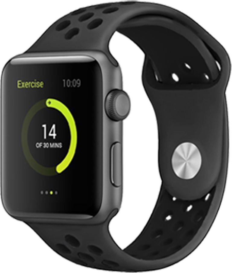 Perforovaný řemínek pro Apple Watch 38/40/41/42(S10)mm Barevná varianta: Šedo-černý