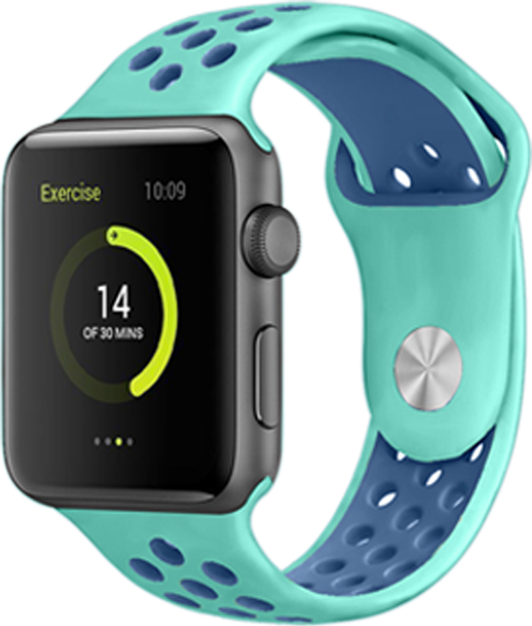 Perforovaný řemínek pro Apple Watch 42/44/45/46/49mm Barevná varianta: Tyrkysovo-modrý