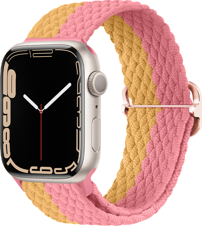 Pletený řemínek se sponou pro Apple Watch 42/44/45/46/49mm Barevná varianta: Žluto-růžový
