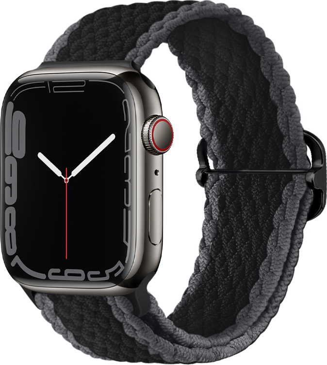 Pletený řemínek se sponou pro Apple Watch 38/40/41/42(S10)mm Barevná varianta: Černo-Šedý
