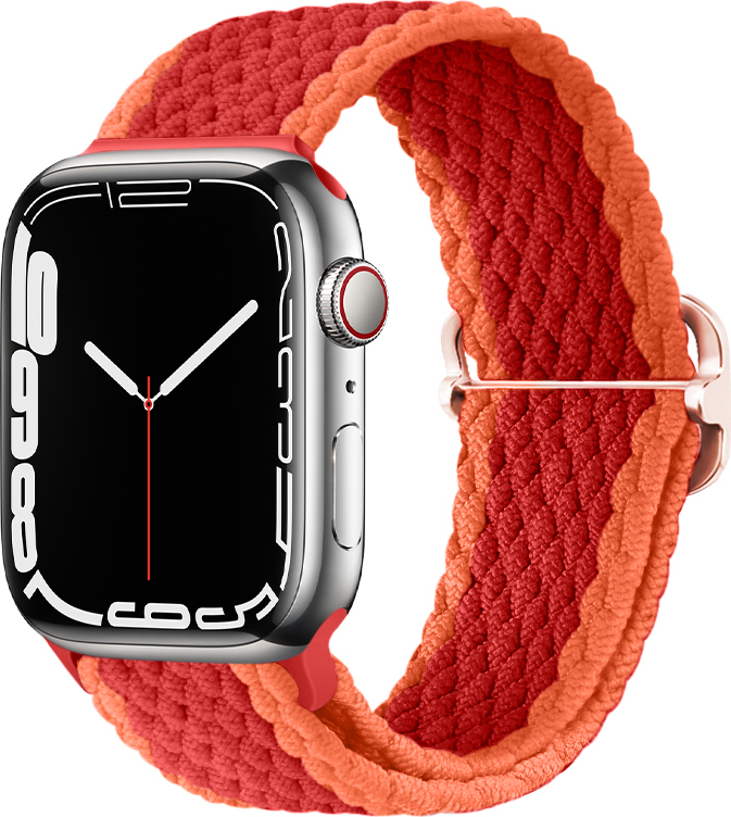 Pletený řemínek se sponou pro Apple Watch 38/40/41/42(S10)mm Barevná varianta: Červeno-oranžový