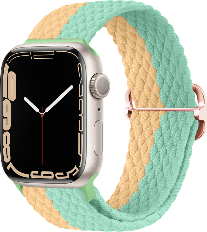 Pletený řemínek se sponou pro Apple Watch 38/40/41/42(S10)mm Barevná varianta: Žluto-mentolový