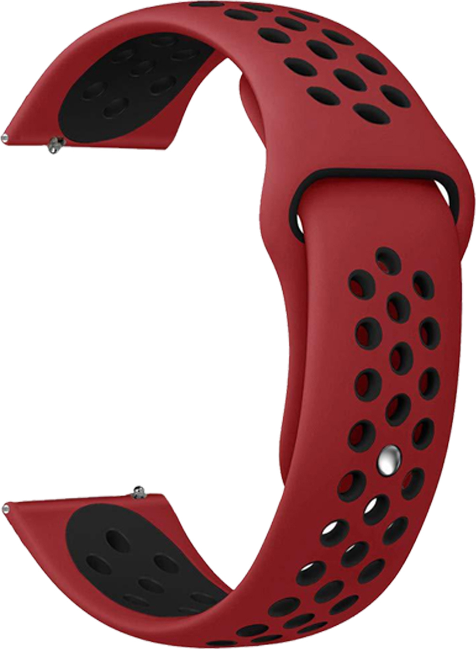 Perforovaný řemínek 22mm Barevná varianta: Červeno-Černý