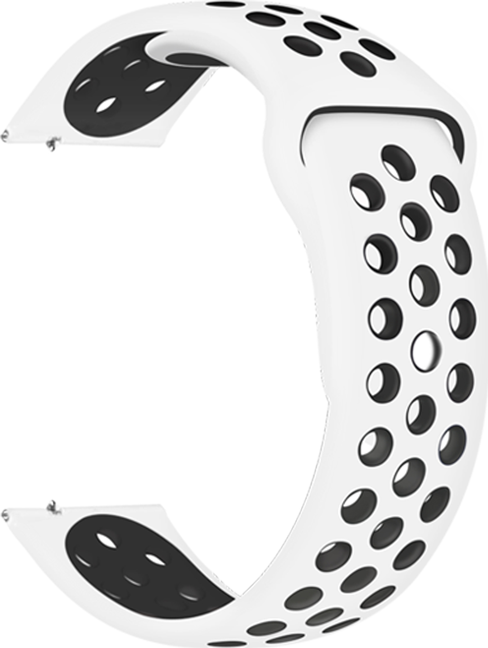 Perforovaný řemínek 22mm Barevná varianta: Bílo-Černý