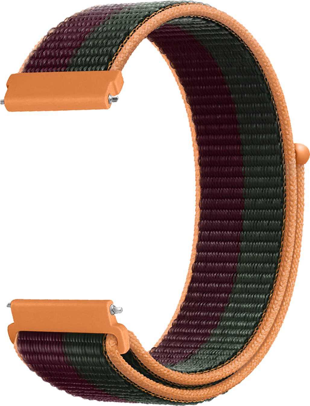 Nylonový řemínek 22mm Barevná varianta: Vínovo-oranžovo-zelená