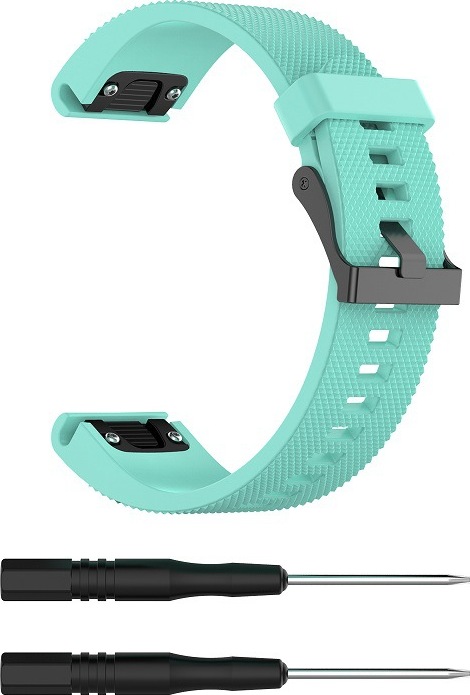 QuickFit silikonový vroubkovaný řemínek s přezkou 20mm Barevná varianta: Tyrkysový