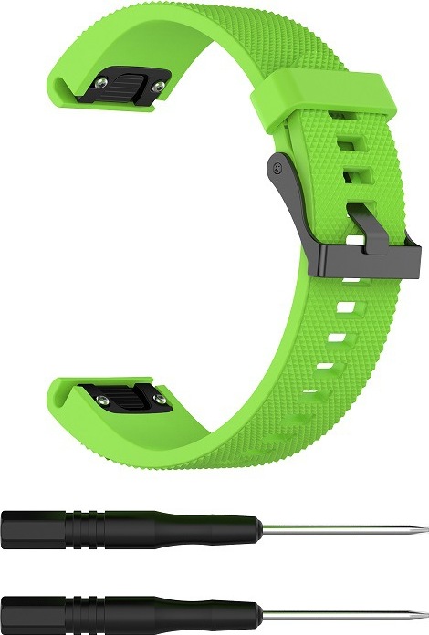 QuickFit silikonový vroubkovaný řemínek s přezkou 20mm Barevná varianta: Jablečně zelený